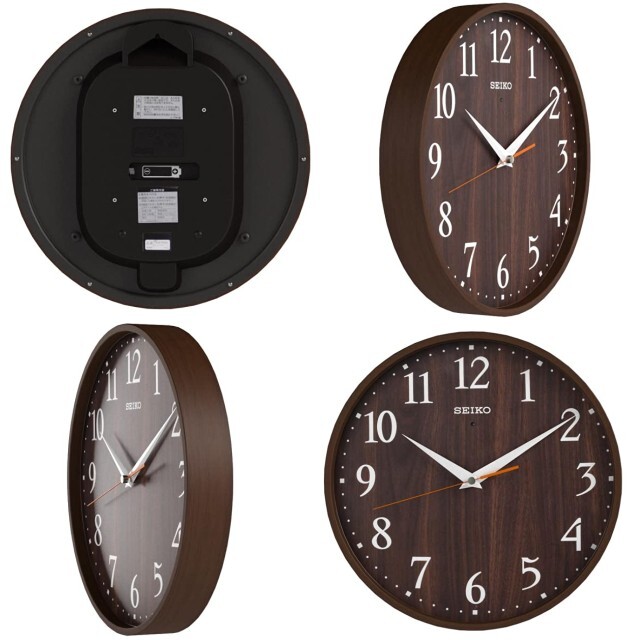 送料無料】【KX399 茶】 名入れ 時計 電波時計 名前入り 開店祝い 開業