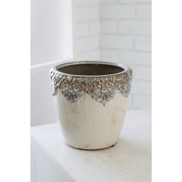 園芸ネット本店｜クロシェット・ラウンドポット(QJ-80)（直径15.5cm×高