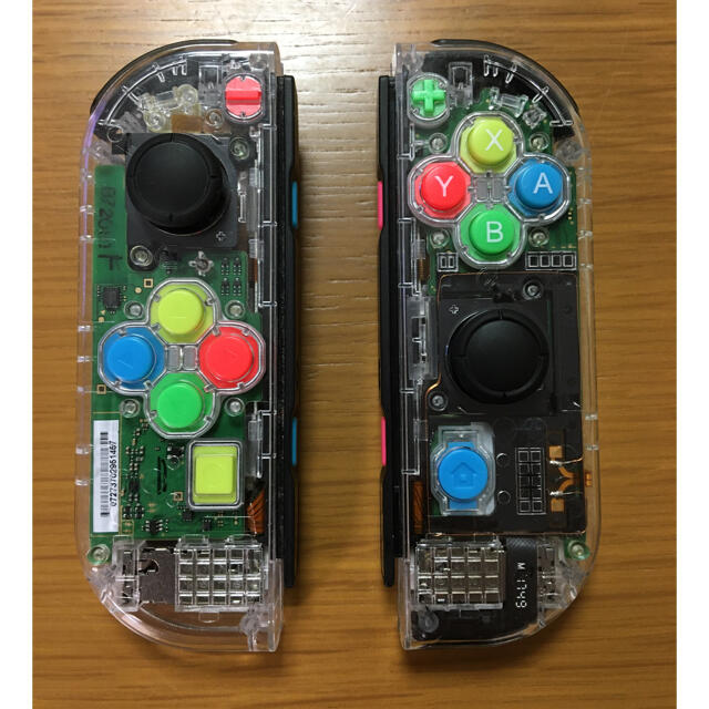 Nintendo Switch - ジョイコン スケルトン カラフルボタン スティック