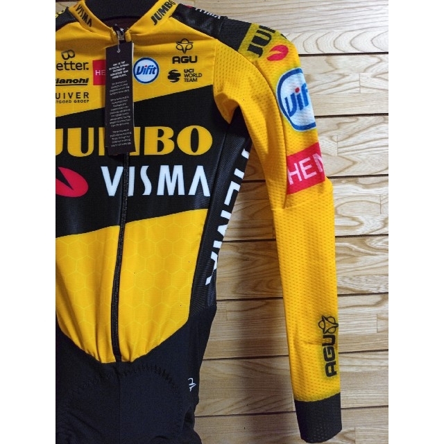 支給品 Jumbo visma スキンスーツ AGU サイクルジャージ ユンボの通販
