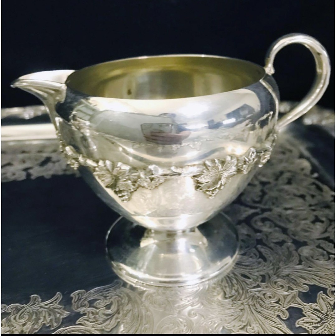 ウィリアムロジャース 純銀P 葡萄柄 ティーセット