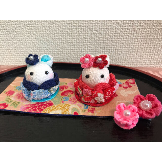 つまみ細工 ちりめん細工 五月人形 雛人形 の2way③の通販 by さち