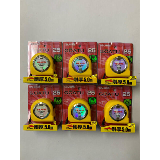 タジマ スケール コンベックス 剛厚ロック-25 GAL2550S×6個の通販 by