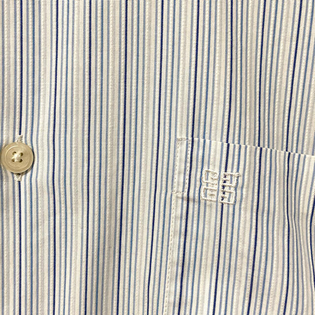 GIVENCHY - ジバンシィ ジバンシー 半袖 ストライプ シャツ ブルー