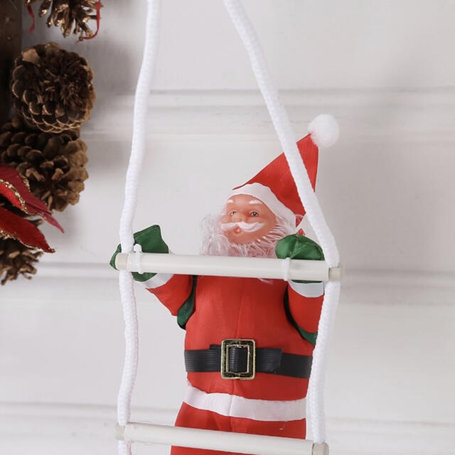はしご登り サンタクロース クリスマス 装飾品 サンタ オーナメント