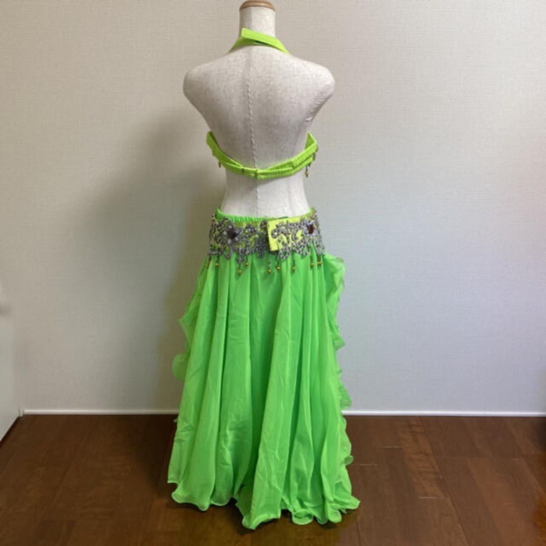 最終値下げ ベリーダンス衣装 蛍光 グリーン 汚れありの通販 by