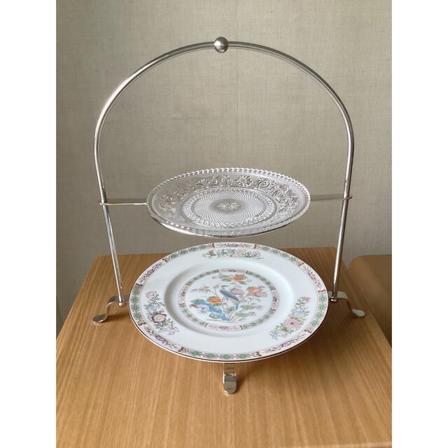 ケーキスタンド ラッキーウッド 18-10 ステンレス 【未使用品】の通販