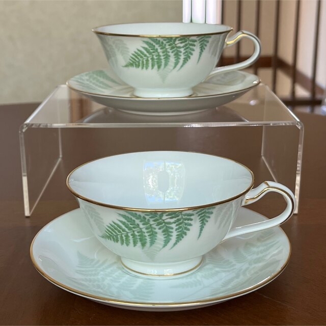 Noritake - 【未使用美品】ノリタケ☆グランヴェール 萌黄野☆C/S ペア