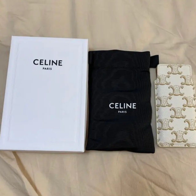 CELINE - CELINE スモールヘアコーム トリオンフキャンバス ホワイトの