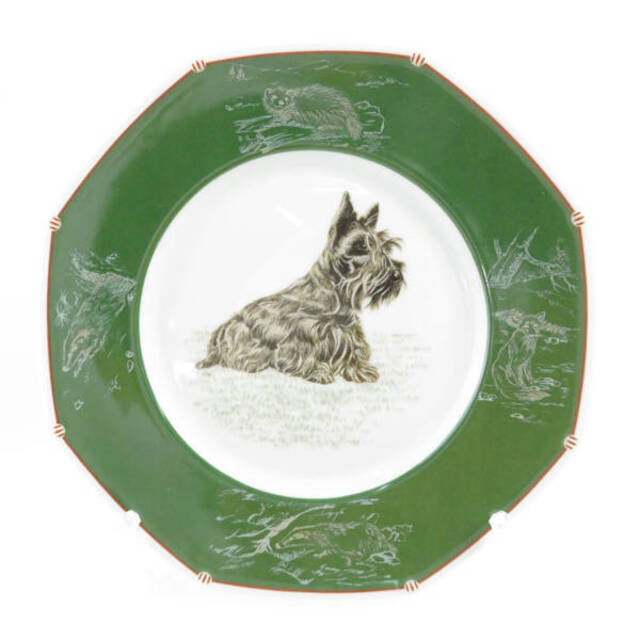 HERMES - エルメス Scottish terrier オクタゴナルプレート 21cm 八角