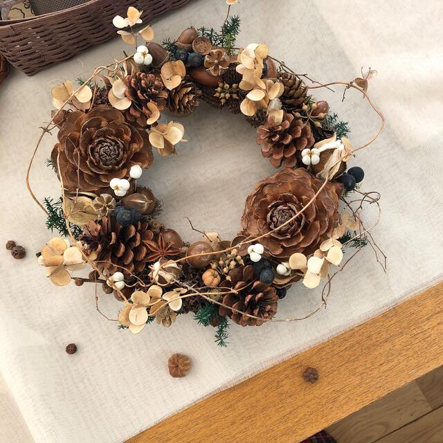 木の実のリース＊ドライフラワークリスマスリースの通販 by kyukyu