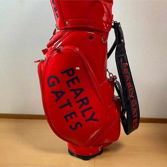 PEARLY GATES - PEARLY GATES エナメルキャディバッグ レッド 現行
