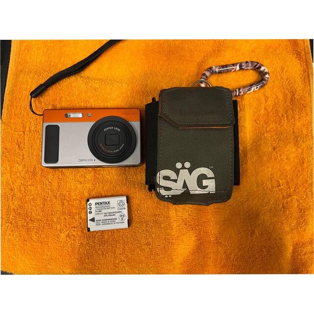 PENTAX - PENTAX OPTIO H90 オレンジ&シルバー 中古品の通販 by だ