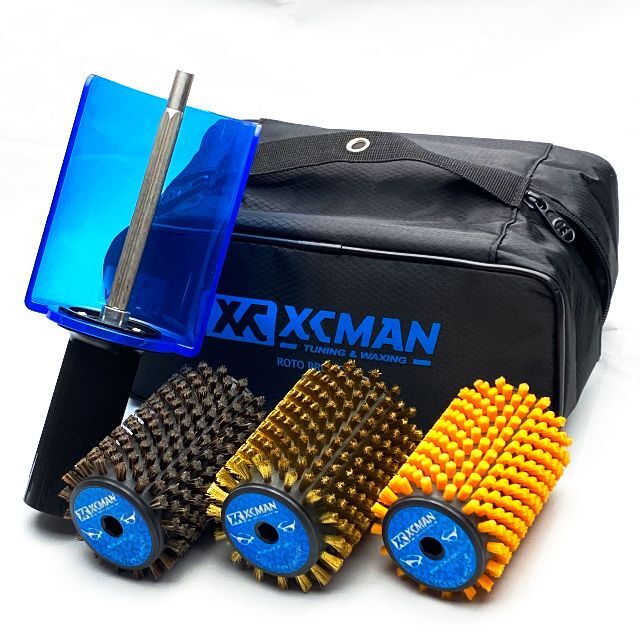 XCMAN ロトブラシセット（馬毛、ブロンズ、ソフトナイロン、シャフト