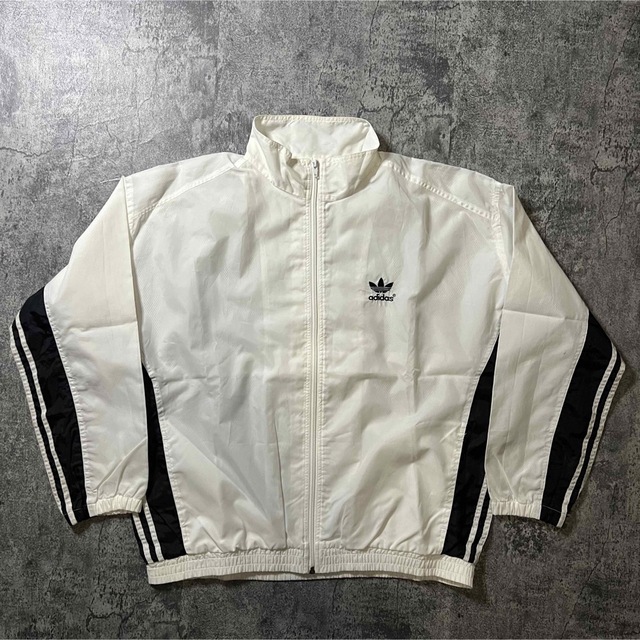 adidas - 【adidas】希少 80s ナイロンジャケット 黒白 古着 vintageの