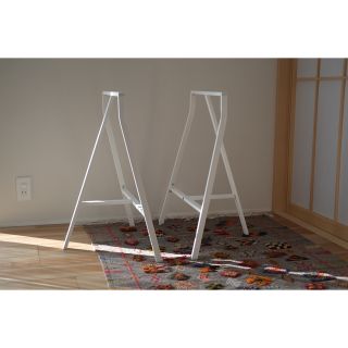 IKEA - IKEA LERBERG 2台セット レールベリ 架台 テーブル 脚 白の通販
