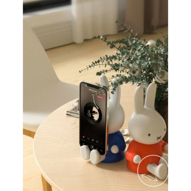 miffy - [MIPOW] ミッフィー 抱っこスマホスタンド スピーカー [ブルー