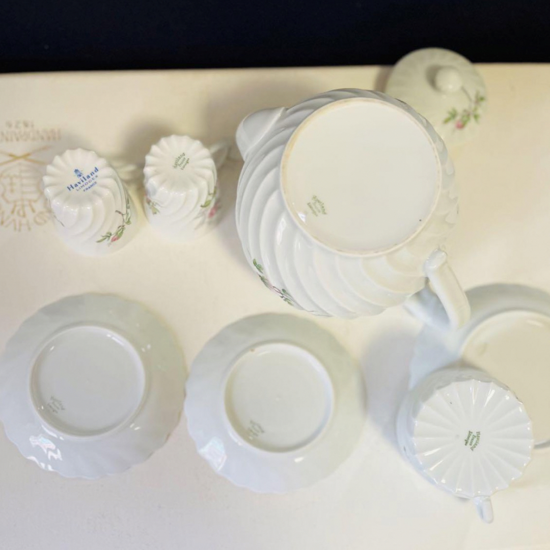 Haviland - アビランドリモージュ 野薔薇 ローズ ティーポット セット