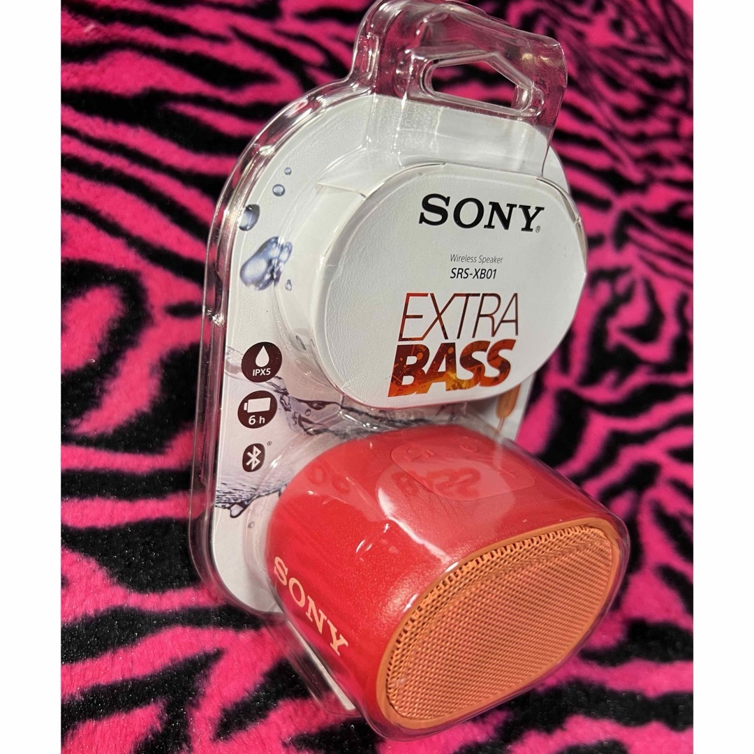 SONY - ソニー ワイヤレスポータブルスピーカー SRS-XB01 レッド(1台