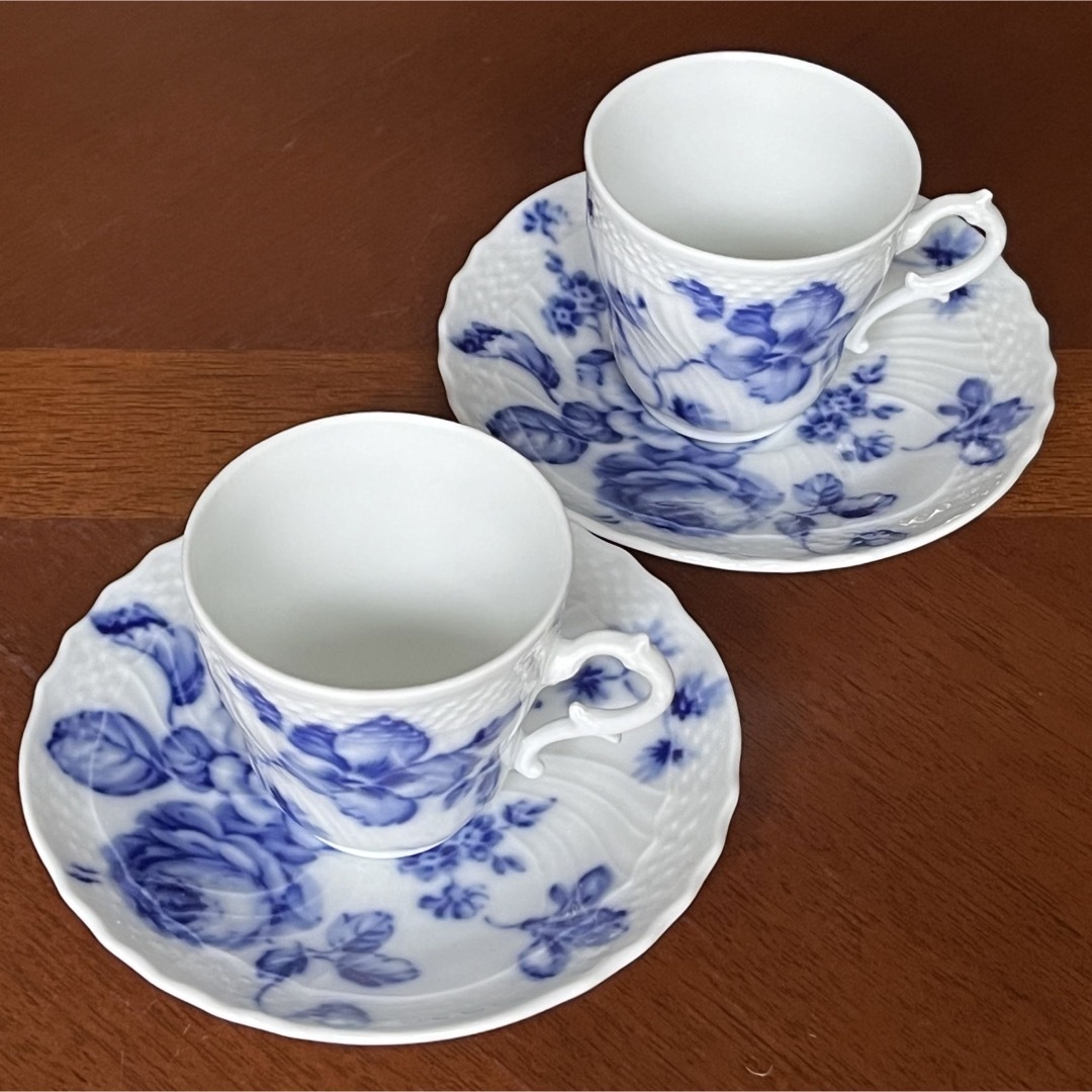 Richard Ginori - 【美品】リチャードジノリ☆ローズブルー☆C/S ペア