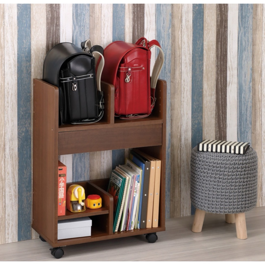 新品 送料無料】ランドセル収納ワゴン 全2色 ランドセルラック