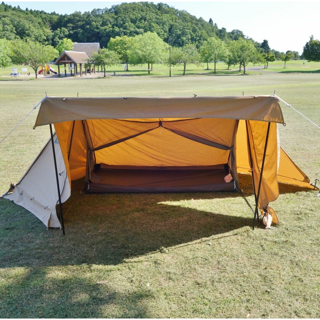 美品 バンドック BUNDOK ソロベース EX BDK-79EX TCSB 二股ポール 2本