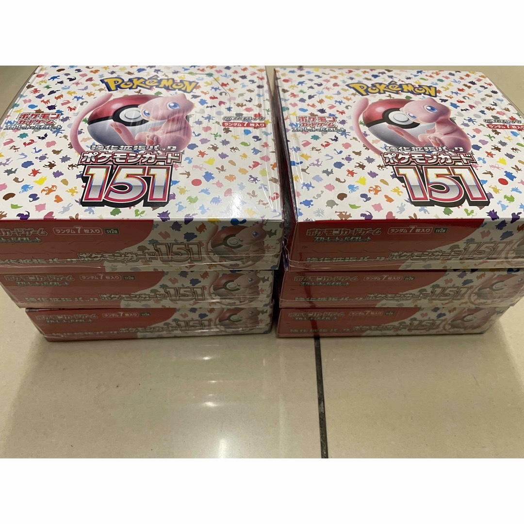 ポケモンカード 151 BOX 未開封 シュリンク付き 6BOX クリアケース付