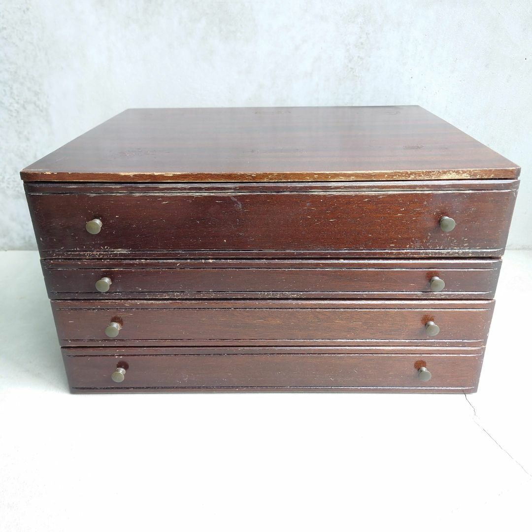 希少 クリストフル 木製 4段収納チェスト ボックス 引き出し 【公式通販】