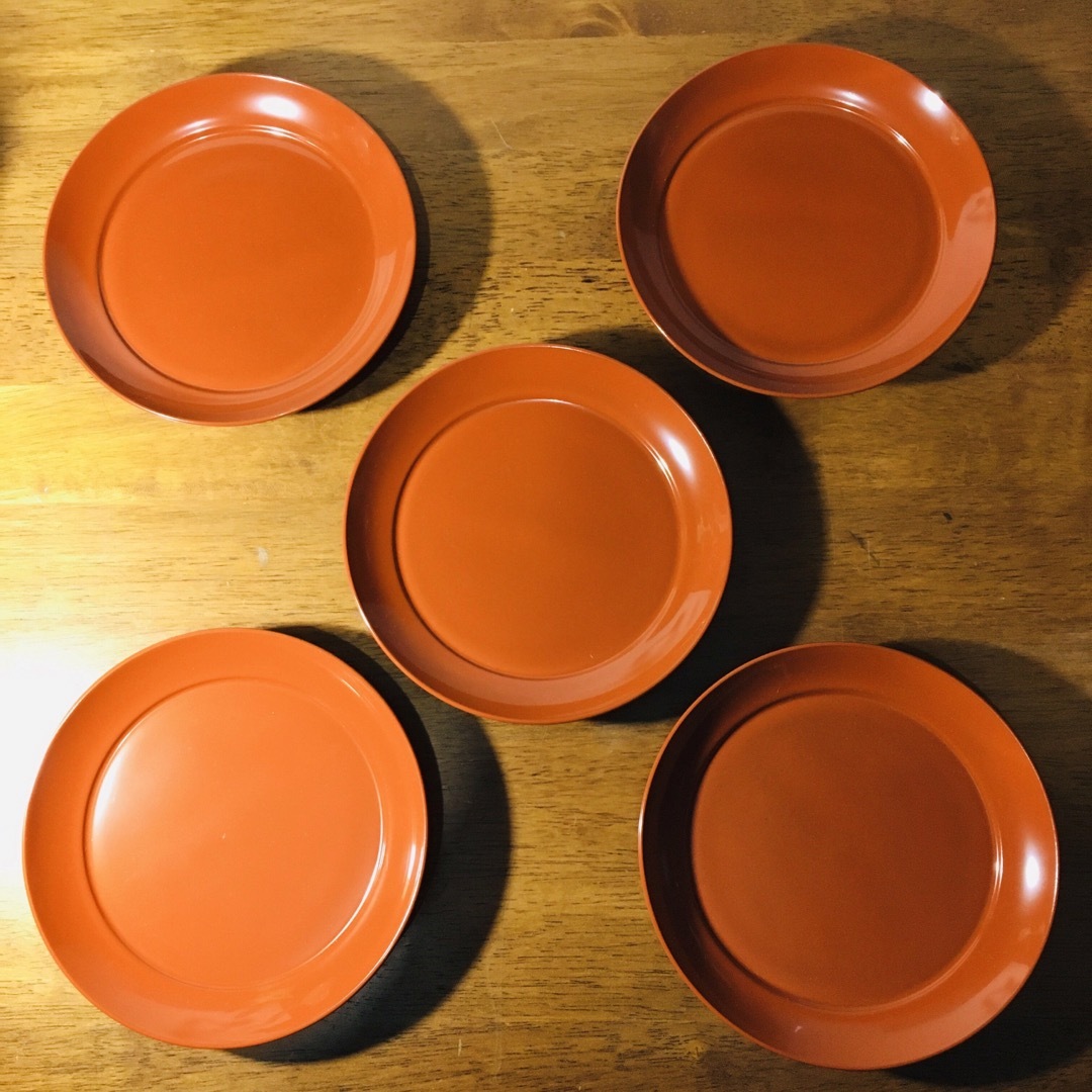 伝統工芸】象彦 漆工芸 椿皿 5枚セット 菓子皿 銘々皿 朱塗りの通販 by