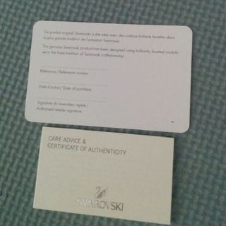 スワロフスキー保証書の通販 by 岡山's shop｜ラクマ