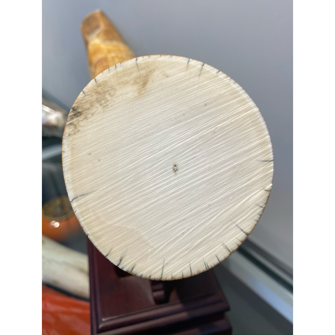 天然マンモス牙美しい手作り彫刻 1マンモス牙·原皮素 置物の通販 by