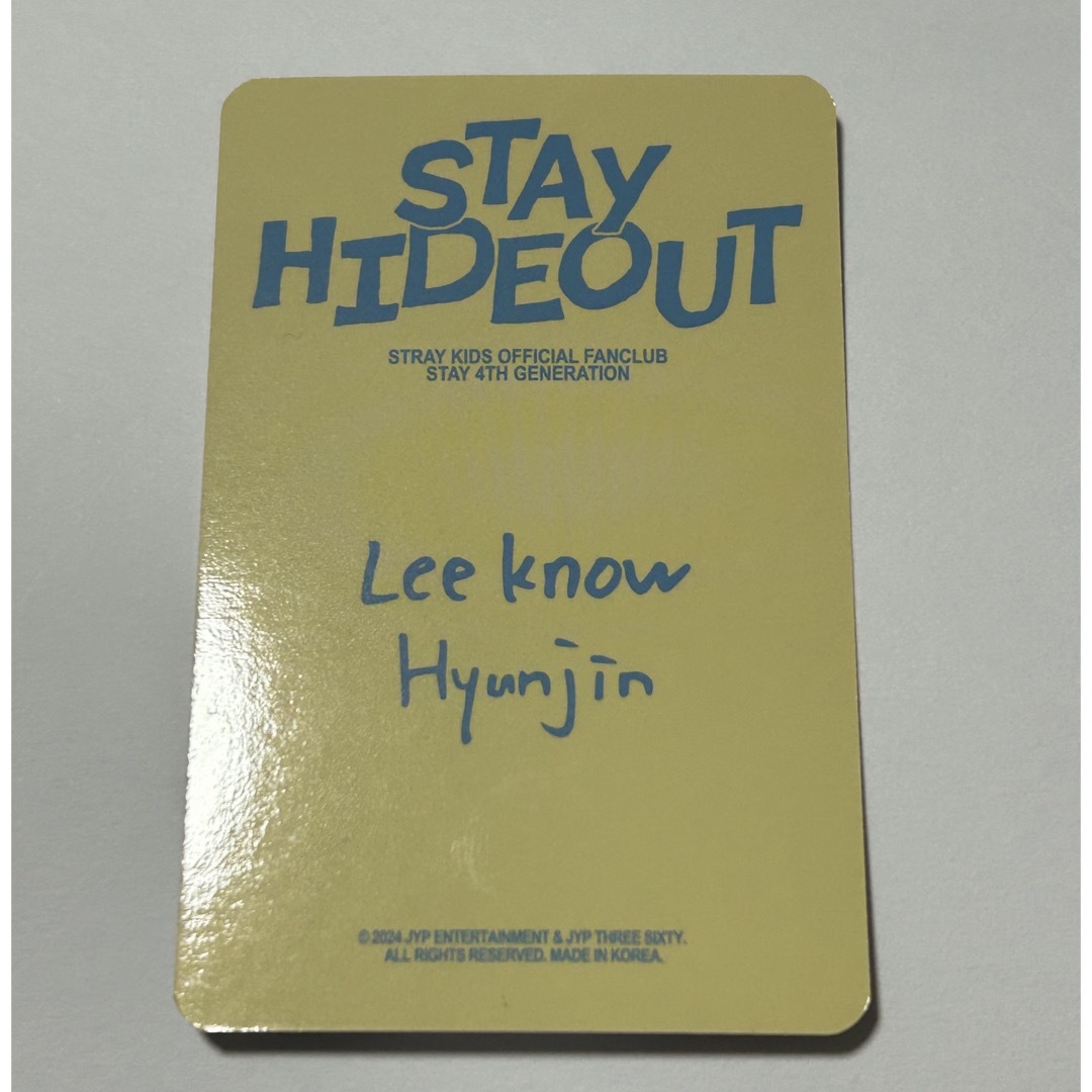 Stray Kids - スキズ STAY 4期 リノ ヒョンジン トレカの通販 by