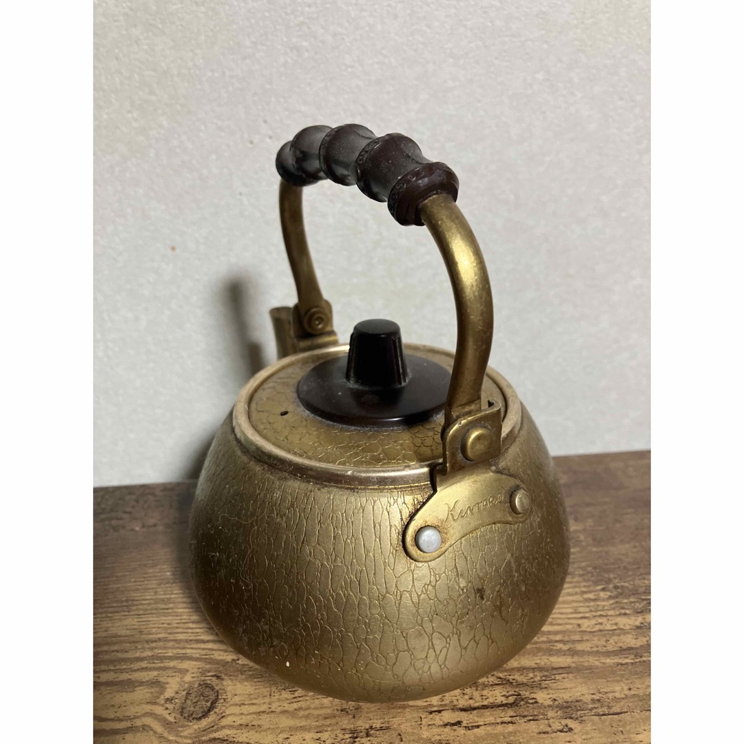 昭和レトロ/当時物】金太郎印 ゴールドアルミ製？やかん ケトル 急須