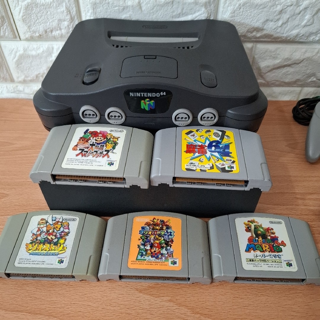 NINTENDO 64 - NINTENDO64 本体 ゲーム5本付き ※本体ソフト動作確認
