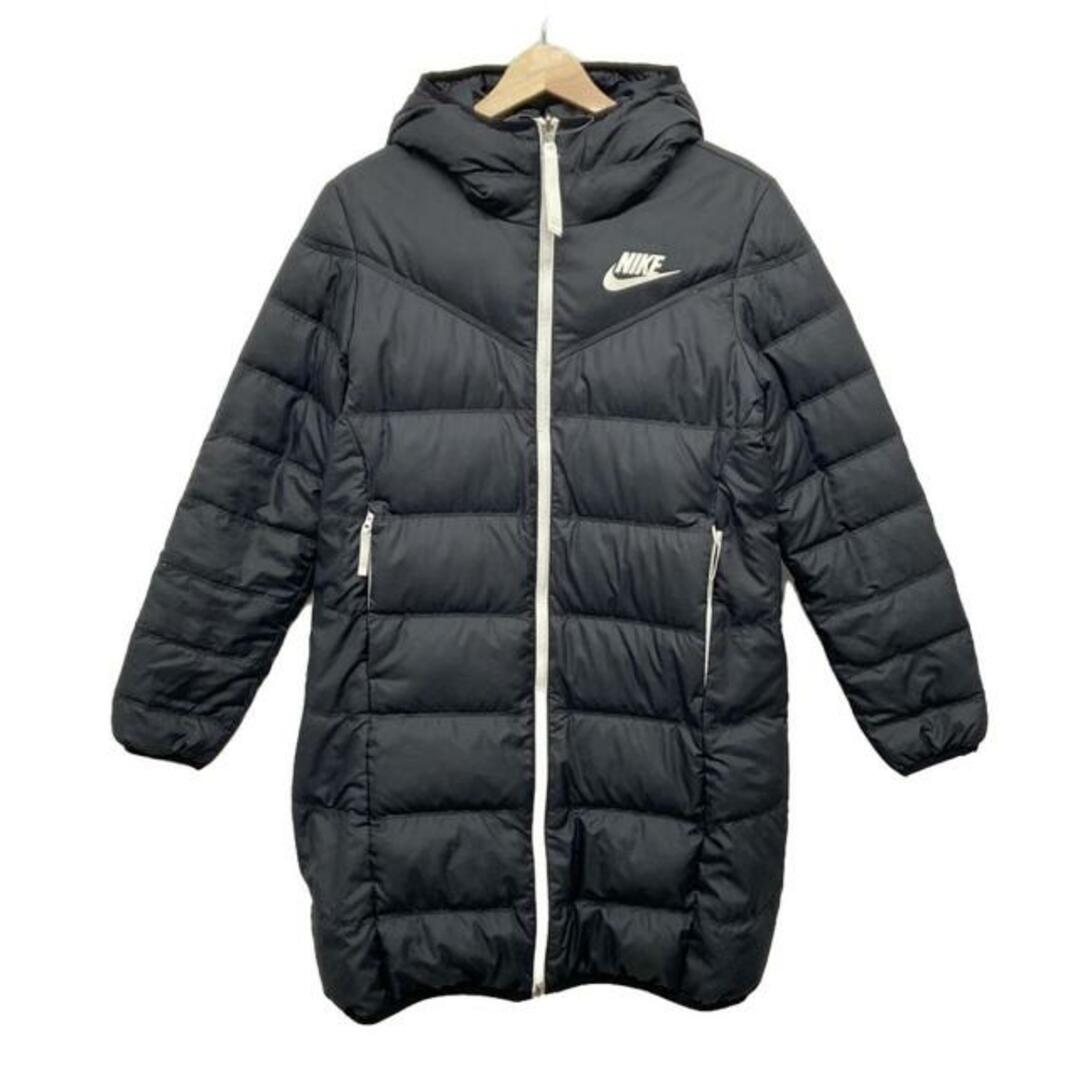 NIKE - NIKE(ナイキ) ダウンコート サイズS レディース - 黒×白 長袖