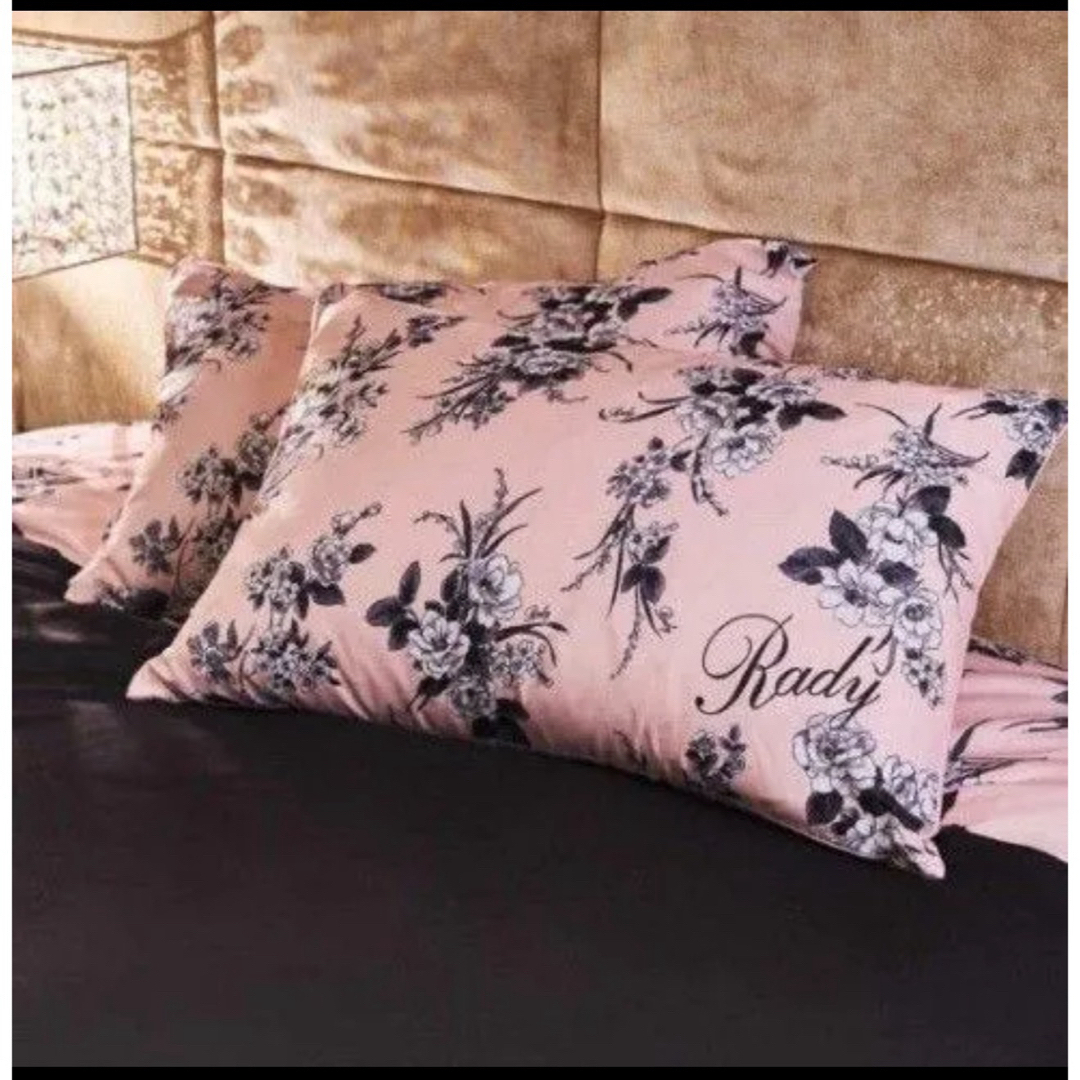rady フラワーベッドカバー ダブル ブラックRady ベッドカバー