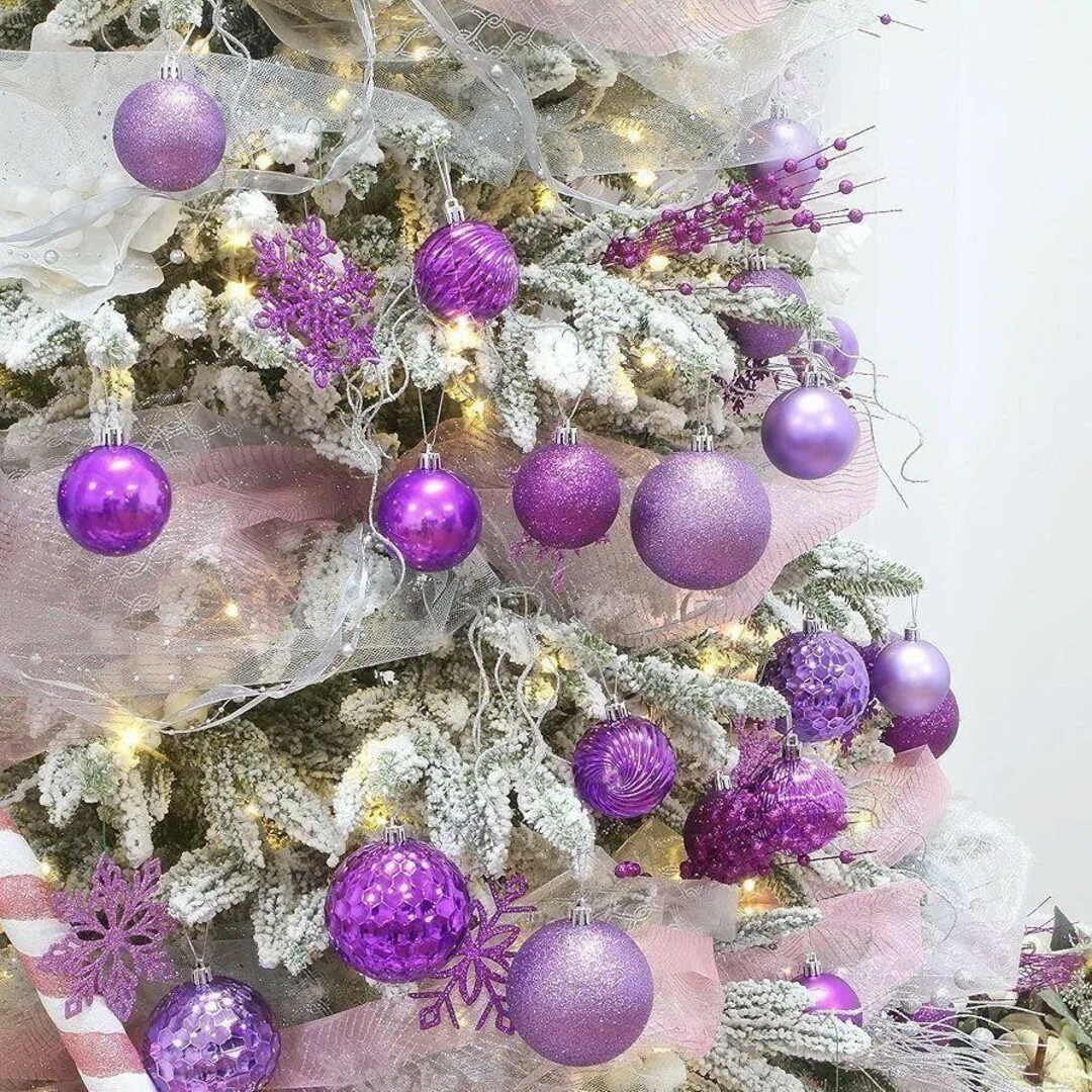 ⭐️ ツリー オーナメント パープル 紫 クラシック ゴージャスの通販