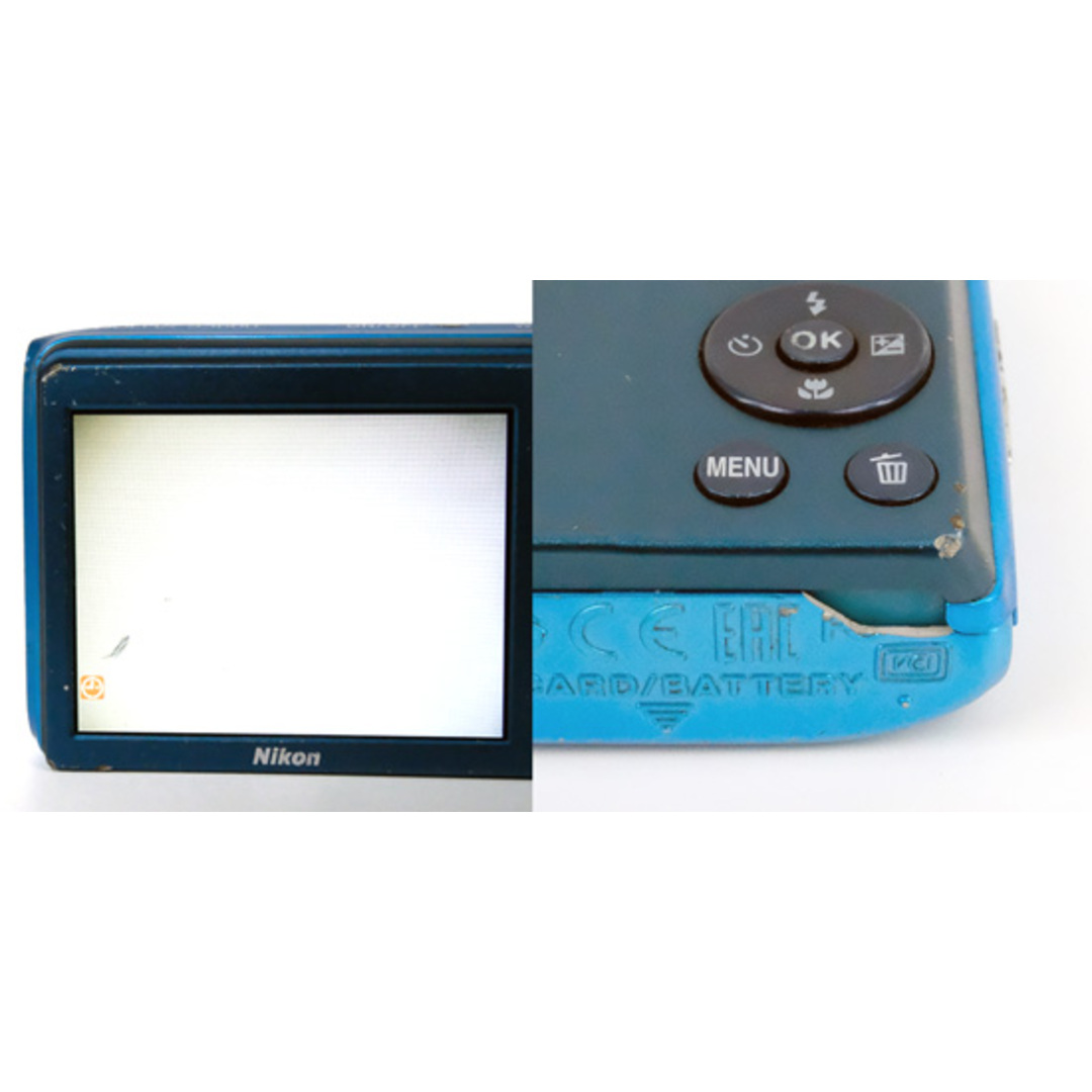 Nikon - Nikon製 デジカメ COOLPIX S3600 ブルー/2005万画素 訳ありの