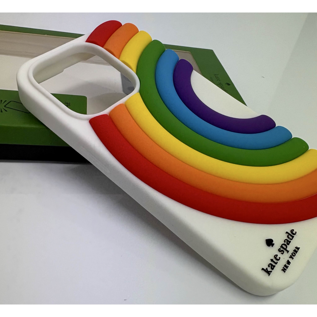 kate spade NEW YORK - ケイトスペードiPhone14Pro ケース 虹