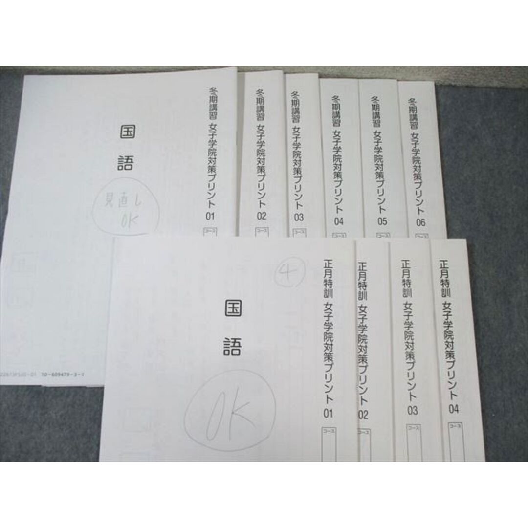 SAPIX サピックス 女子学院対策プリント 冬期講習/正月特訓 国語 【計