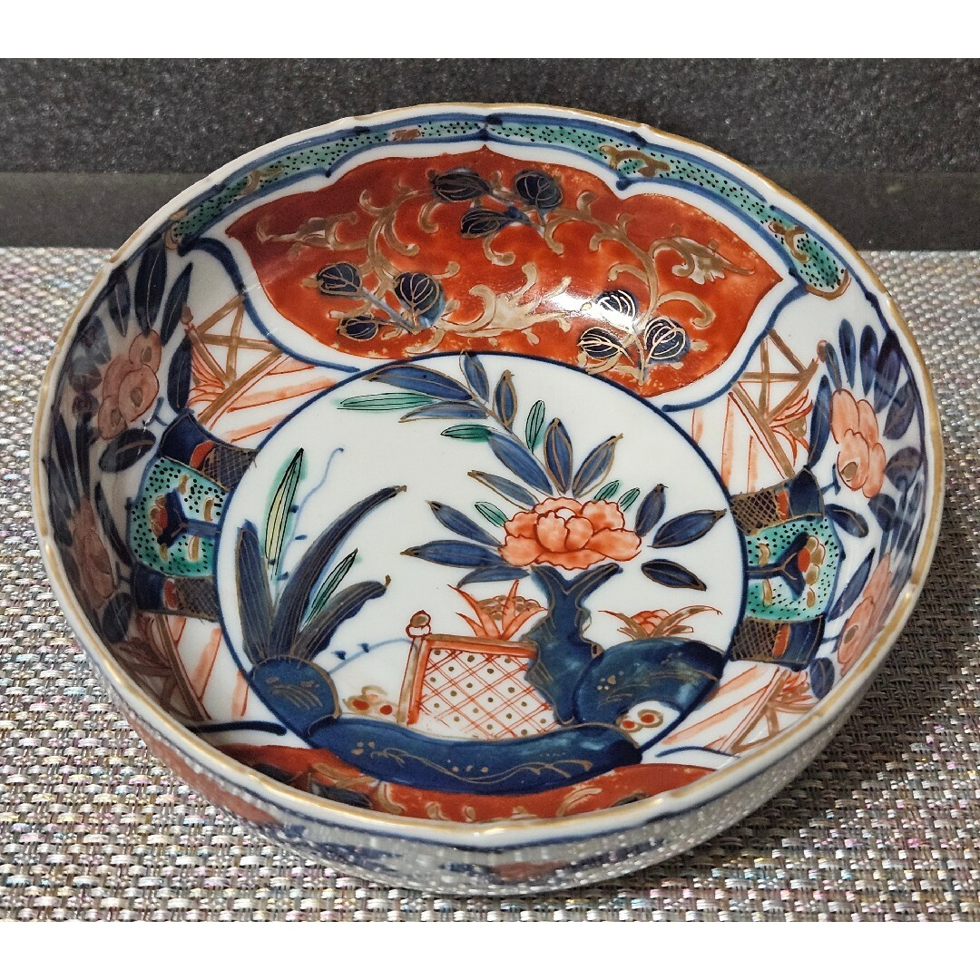 有田焼 - 【上作品❗】明治時代 古伊万里 金襴色絵 花尽くし文様 15.3