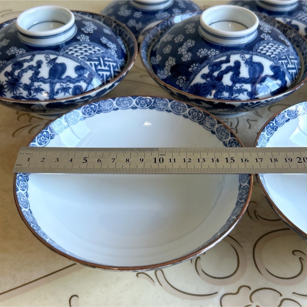 有田焼 - 有田焼 賞美堂 其泉窯 古伊万里 蓋付き碗揃 5客セット 丼ぶり