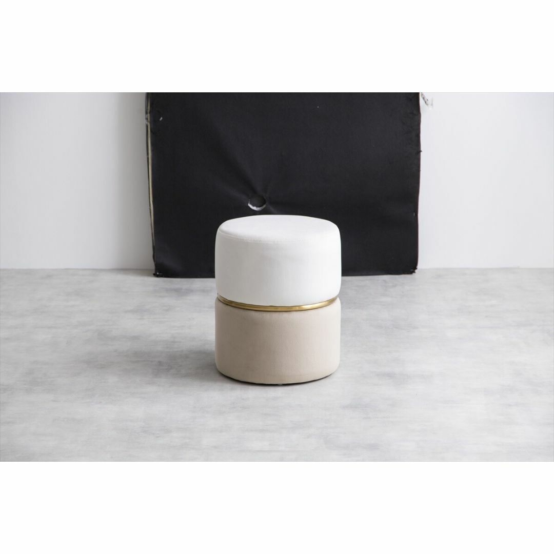 IN ST ANA 収納スツール アイボリー＊グレー（ベージュ）