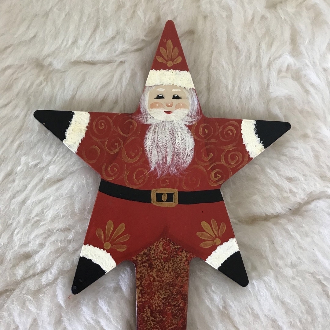 植木鉢 ネームプレート クリスマス サンタクロース ハンドメイド