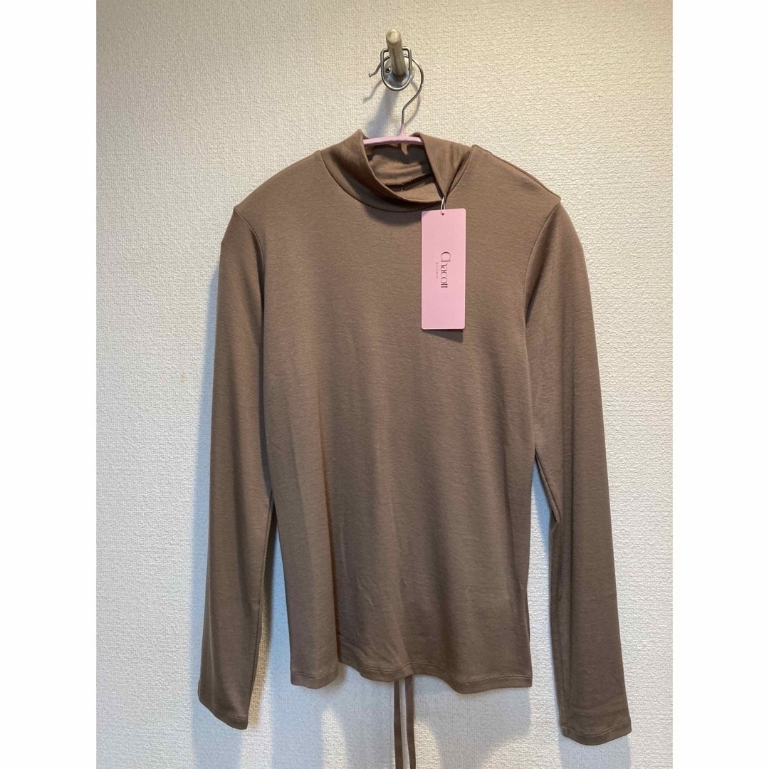 CHACOTT - Chacott ドローストリングハイネックTシャツ ナッツブラウン