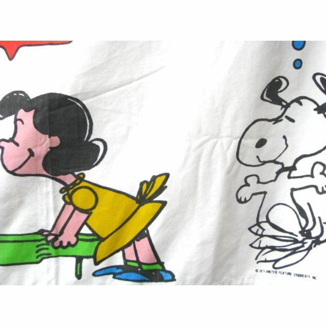 SNOOPY - ＠美品 ビンテージ スヌーピー ポリ&コットン フラットシーツ