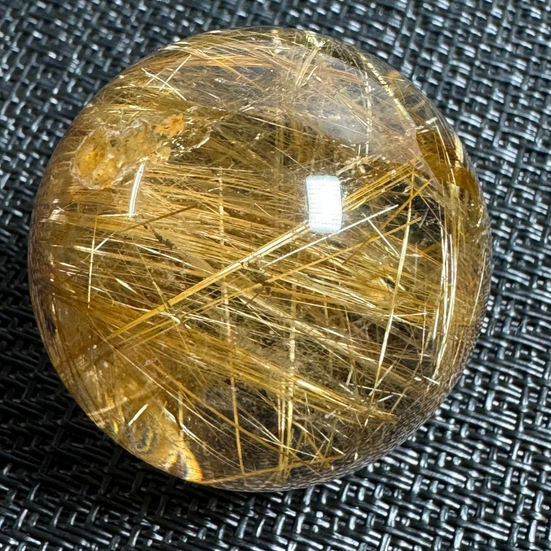 金運アップ◇ゴールドルチルクォーツ◇丸玉 約36.8㎜の通販 by 天然石