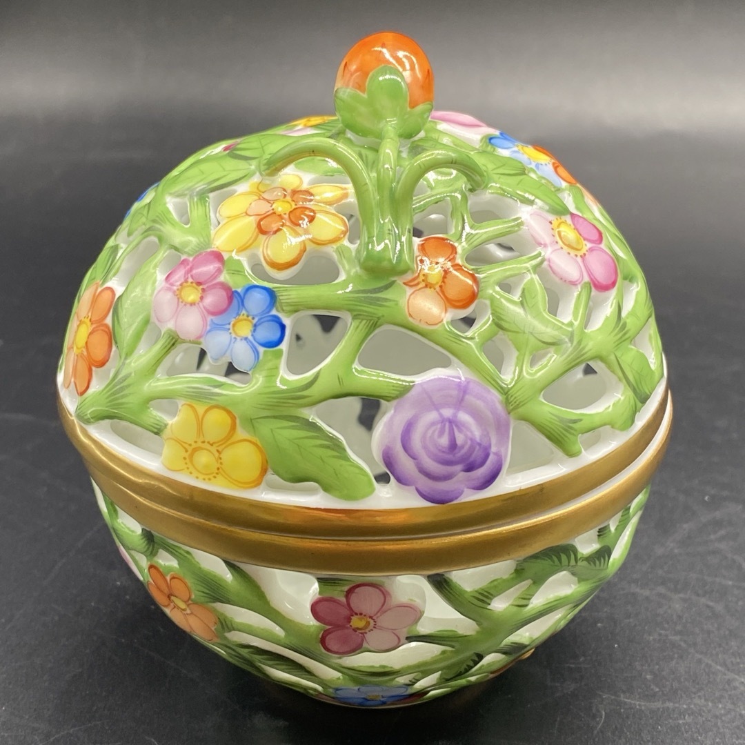 Herend - 箱付き ヘレンド ファンタジー ボンボニエール 透かし小物