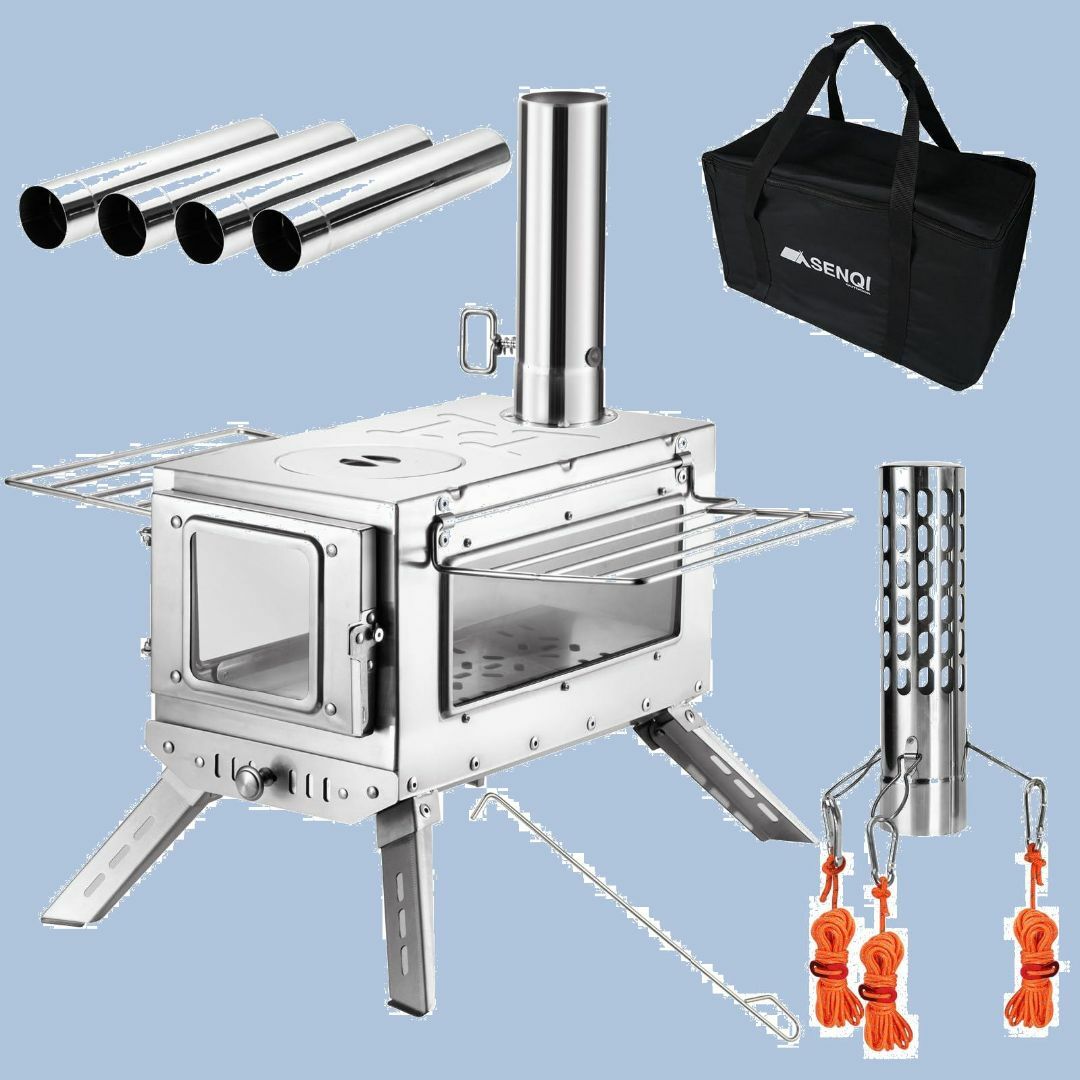 色:薪ストーブ（大きいサイズ）】SENQI 薪ストーブ キャンプ テント