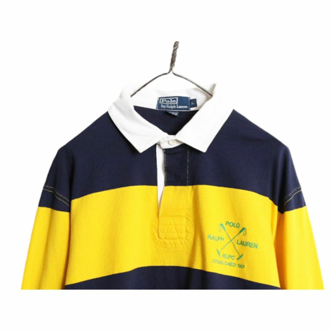 Ralph Lauren - 90s ポロ ラルフローレン ワイド ボーダー 長袖 ラガー
